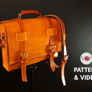 Patrón en PDF para Douglas Messenger, DIY Leather, Patrón en PDF y vídeo instructivo de Vasile y Pavel