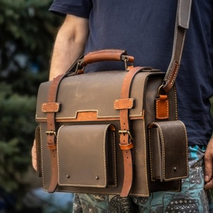 PDF Pattern for Maverick Messenger Bag, Leather Laptop Bag, Leather DIY ...
