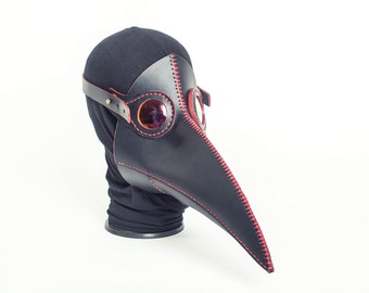 Plague Doctor Mask, Halloween Mask, Leather Steampunk Mask, Cosplay Mask, Bird Mask, Costume Mask, Masquerade Mask