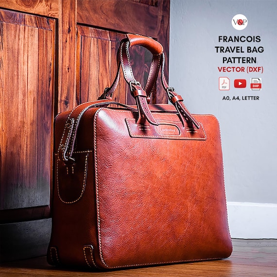 PDF + Video + DXF for Francois Travel Leather Bag by Vasile and Pavel
