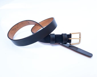 Handmade Leather Belt, Blue Leather Belt, Quality Leather Belt, Mens Belt, Custom Leather Belt, Solid Brass Leather Belt, Boyfriend Gift