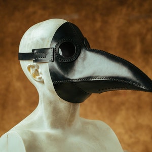 Plague Doctor Mask, Halloween Mask, Leather Steampunk Mask, Cosplay Mask, Bird Mask, Costume Mask, Masquerade Mask