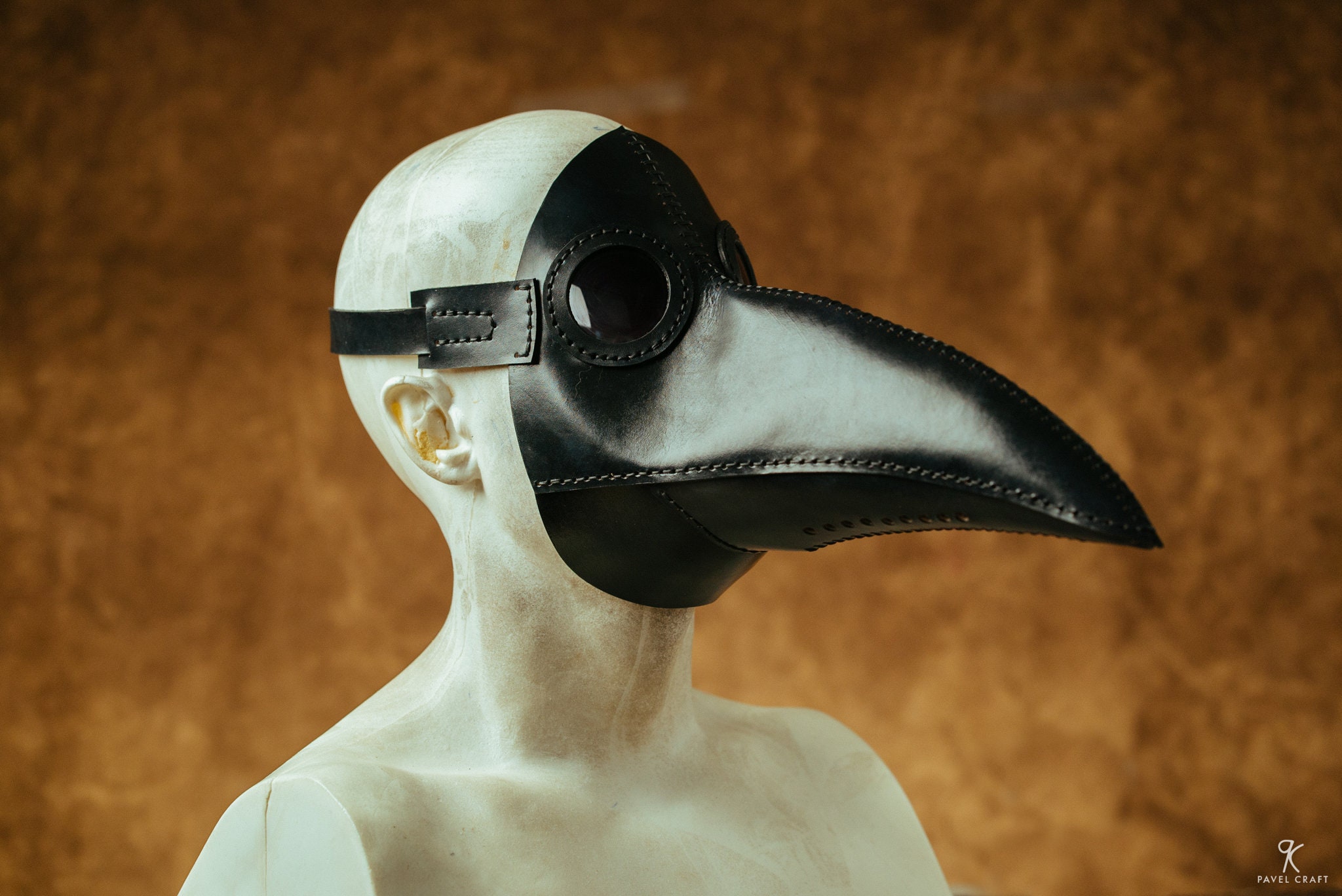 Masque de docteur de la peste, masque d’Halloween, masque steampunk en