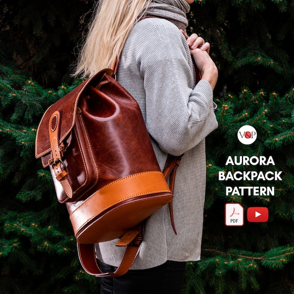 PDF Pattern Aurora Backpack and  Instructional Video by Vasile and Pavel