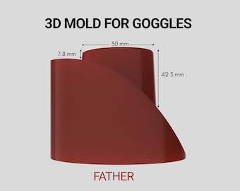 3D Printed Molds for Leather Goggles 100% Infill Shipping Included
