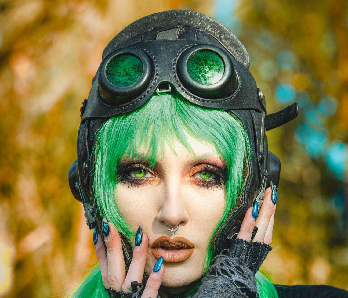 Leather Goggles Cosplay Goggles Cyberpunk Goggles 3D Etsy