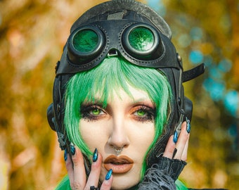 Leather Goggles | Cosplay Goggles | Cyberpunk Goggles | 3D Molded Leather