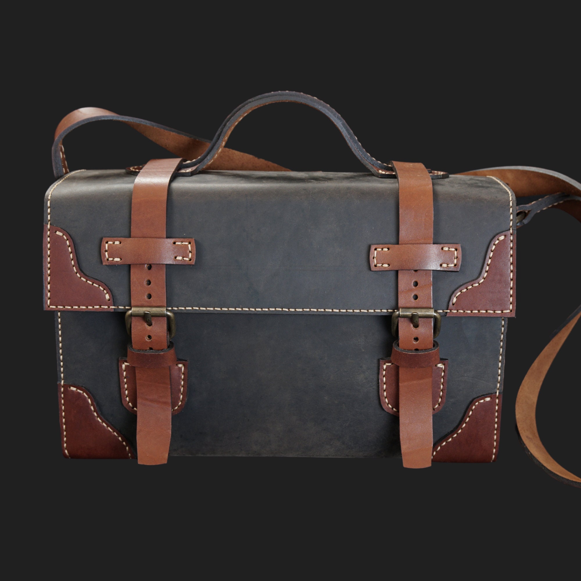 Leather Tool Box, Carryall Tool Bag, Handmade, Heavy Duty Leather Tool Box, Carryall Tool Bag, Handmade, Heavy Duty