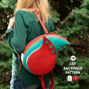 PDF Pattern for Lily Backpack and  Instructional Video by Vasile and Pavel