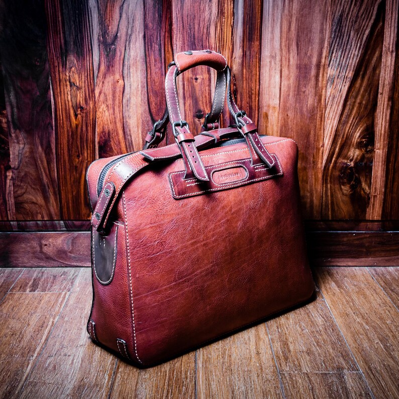 PDF + Video + DXF for Francois Travel Leather Bag by Vasile and Pavel image 10