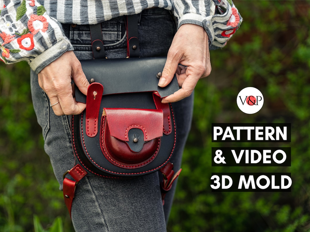 Hip Bag Pattern, Leather DIY, PDF Download, Video Tutorial, Bag Pattern ...