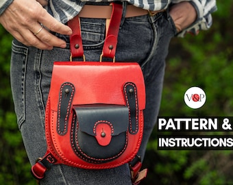 Leather Fanny Pack Pattern, Hip Bag, Leather DIY, Bum Bag Pattern, PDF Download, Bag Pattern