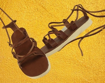 Greek Sandals PDF Pattern, Leather Sandals, DIY Leather Greek Sandals, Instructional Video