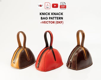 PDF Schnittmuster, DXF Datei und Anleitungsvideo für die Knick Knack Tasche von Vasile und Pavel