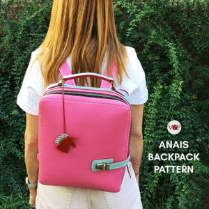 Patrón PDF de Mochila Anais, Mochila para Mujer, Mochila Escolar, Mochila con Cremallera, Video Instructivo de Vasile y Pavel