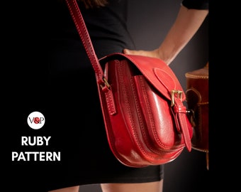 PDF Pattern for Ruby Bag, Leather Crossbody, PDF Pattern & Instructional Video by Vasile and Pavel