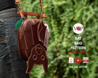 PDF + Video + DXF – Bat Leather Bag by Vasile and Pavel