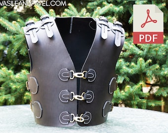 Leather Motorcycle Vest PDF Pattern, Biker Armor Vest, DIY Leather