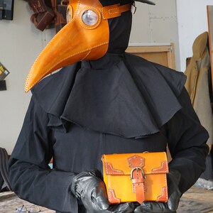 Plague Doctor Mask Face Mask Masquerade Gas Mask Halloween Steampunk Cosplay Steampunk Mask Leather image 3