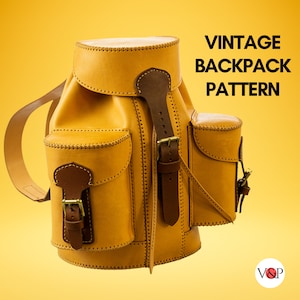 PDF Pattern and Instructional Video for Vintage Leather Backpack by Vasile and Pavel