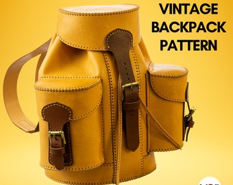 PDF Pattern and Instructional Video for Vintage Leather Backpack by Vasile and Pavel