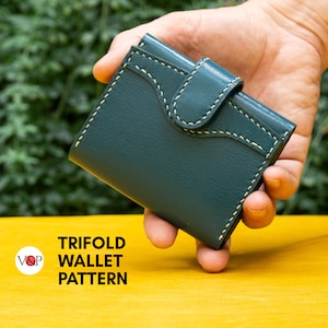 Patrón de billetera triple n.° 1, mochila de cuero, patrón en PDF y video instructivo de Vasile y Pavel