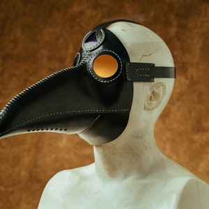 Plague Doctor Mask, Halloween Mask, Leather Steampunk Mask, Cosplay Mask, Bird Mask, Costume Mask, Masquerade Mask image 2