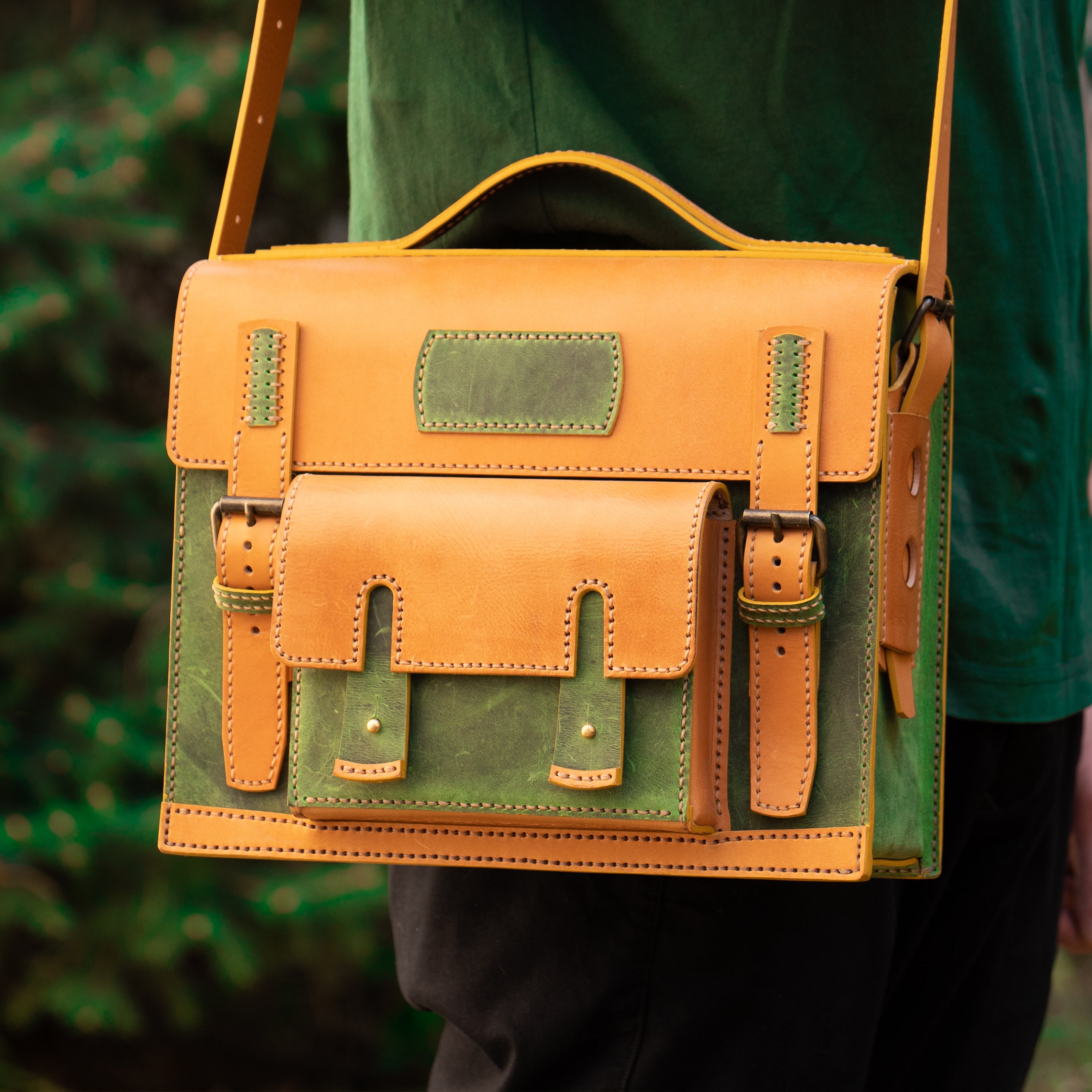 PDF Pattern for Forrest Messenger Bag, DIY Gift, Leather Pattern, Video ...