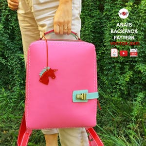 PDF + DXF + Vídeo para Mochila Anais, Mochila Escolar, Mochila con Cremallera de Vasile y Pavel