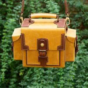 The CUBE Bag Pattern, Leather DIY, Leather Camera Bag, Leather ...