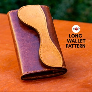 Patrón de billetera larga n.° 2, billetera triple, patrón en PDF y video instructivo de Vasile y Pavel