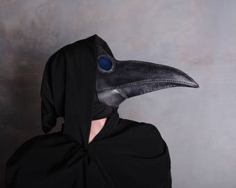 Plague Doctor Mask, Halloween Mask, Leather Steampunk Mask, Cosplay Mask, Bird Mask, Costume Mask, Masquerade Mask