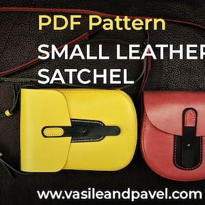 Leder Cross Body PDF Schnittmuster, DIY Leder, Video Tutorial, Frauen Ledertasche