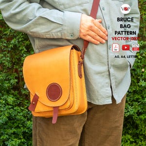 PDF + Video + DXF for Bruce Messenger Bag Pattern by Vasile and Pavel