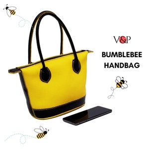 PDF Pattern for Bumble Bee Handbag, Leather Bag, PDF Pattern and Video Instructions by Vasile and Pavel