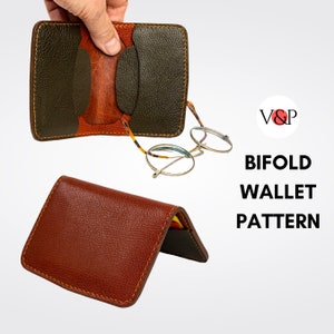 PDF Pattern Wallet No 5, plegable de cuero, video instructivo de Vasile y Pavel