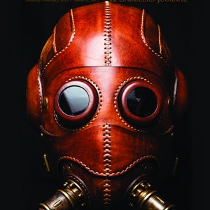 Dust Angel Skull Helmet Steampunk Industrial, Leather Helmet and Mask, Cosplay Mask, Cyberpunk Mask image 9