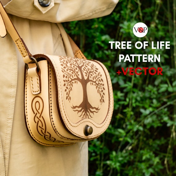 PDF Patternvector for Tree of Life Bag Leather Purse PDF 