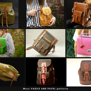 Leather Backpack, Downloadable PDF Pattern & Video Tutorial by Vasile and Pavel image 6