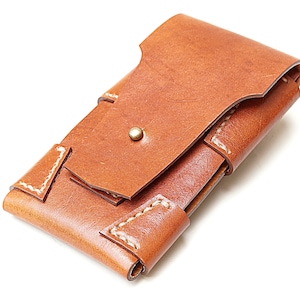 Patrón de funda de cuero para teléfono en PDF y vídeo instructivo de Vasile y Pavel