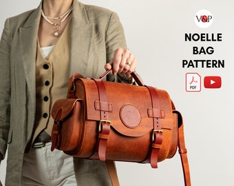 PDF Pattern for Noelle Round Bike Bag, DIY Gift, Leather Pattern, Video Instructions by Vasile and Pavel