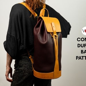 PDF Pattern for Conan Duffle Bag, DIY Gift, Leather Pattern, Video Instructions by Vasile and Pavel
