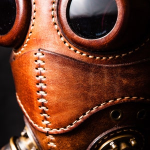 Dust Angel Skull Helmet Steampunk Industrial, Leather Helmet and Mask, Cosplay Mask, Cyberpunk Mask image 3