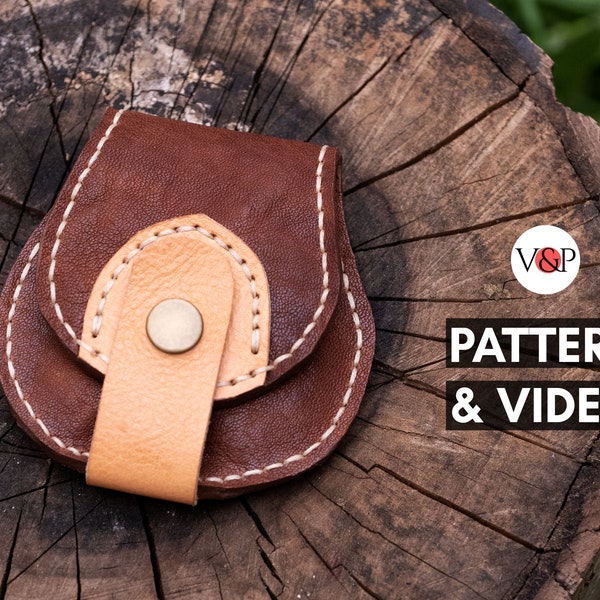 Coin Pouch PDF Pattern and Video Tutorial, Coin Purse, Round Coin Pouch by Vasile and Pavel