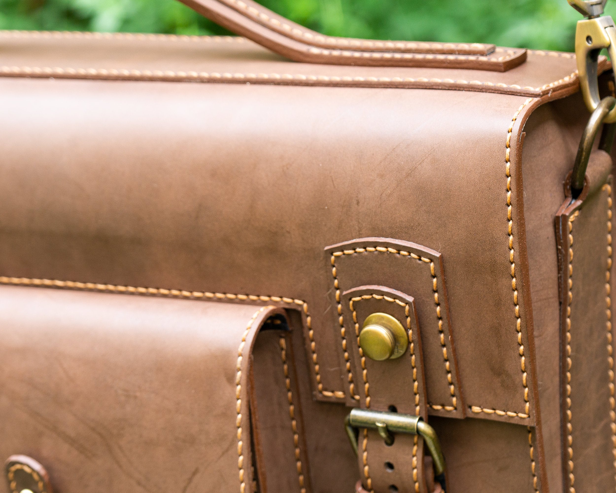 Leather Briefcase Pattern Leather Messenger Bag Leather Etsy