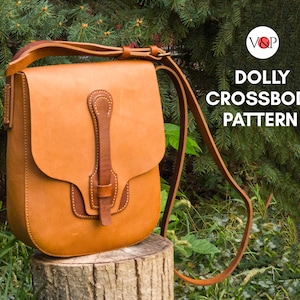 Dolly Vintage Crossbody Schnittmuster, Leder DIY, PDF Schnittmuster & Anleitungsvideo von Vasile und Pavel