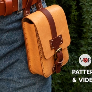 Shane Gürteltasche Schnittmuster, Leder Gürteltasche, PDF Schnittmuster und Anleitungsvideo von Vasile und Pavel