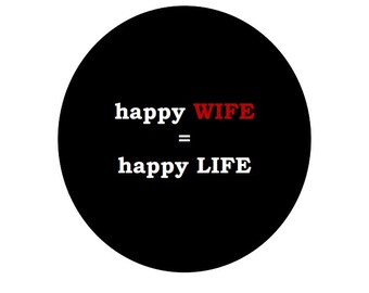 Happy wife happy life print, Wall art, Living Room Art. Decor, INSTANT DOWLOAD