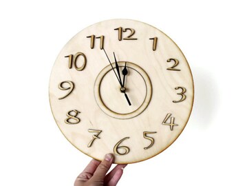 Round Large Wall Clock, For home office children, Wall art,