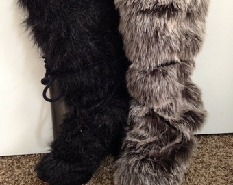 Furry boot toppers